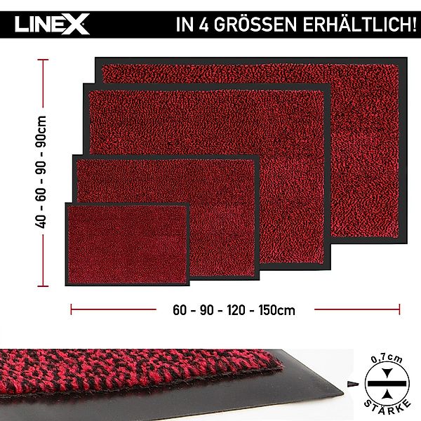 Linex Fußmatte rutschfest Schutzfangmatte, waschbar Eingangsmatte, günstig online kaufen