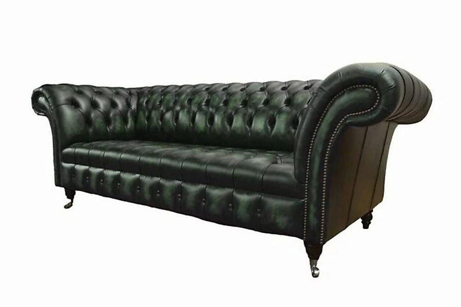 JVmoebel Sofa Grüne Chesterfield Couch Sofa Polster 3 Sitzer Leder Couchen, günstig online kaufen