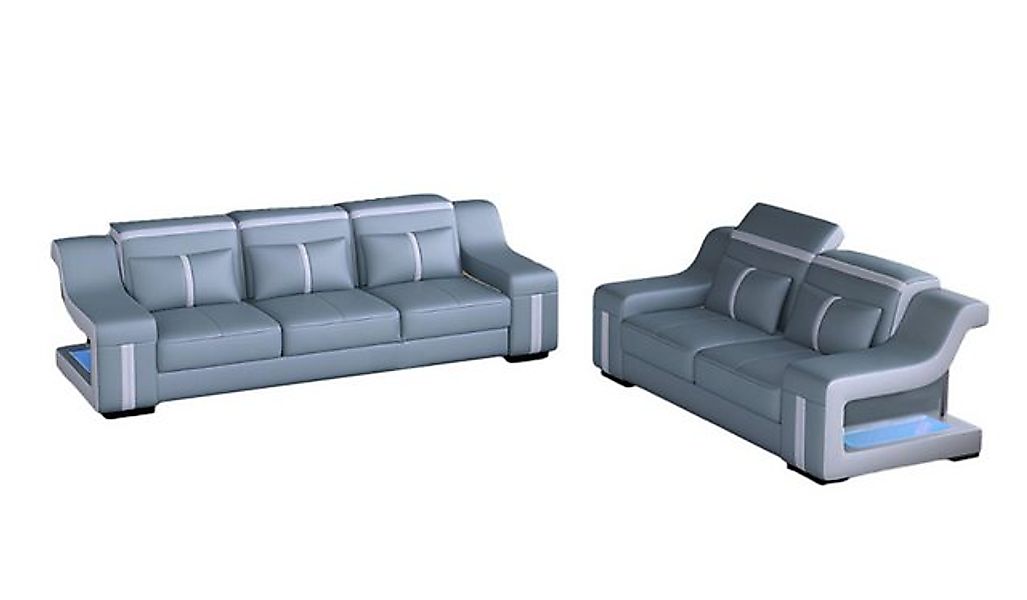 Xlmoebel Sofa Hochwertiges Sofa mit USB-Anschluss, bestehend aus 3-Sitzer u günstig online kaufen