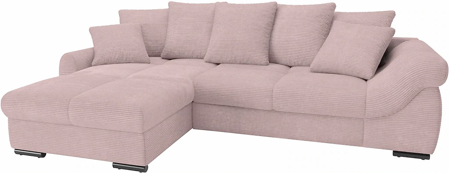Mr. Couch Ecksofa "Livorno L-Form", inkl. Hochschläfer-Bettauszug, XL-Bettk günstig online kaufen