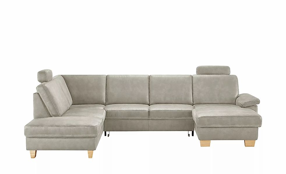 meinSofa Wohnlandschaft  Kunstleder Samu ¦ grau ¦ Maße (cm): B: 316 H: 90 T günstig online kaufen