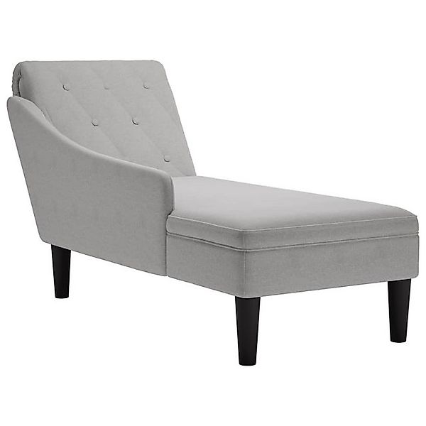 vidaXL Chaiselongue, Chaiselongue mit Kissen und Rechter Armlehne Wolkengra günstig online kaufen