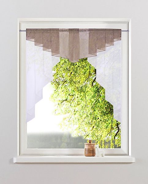 my home Kuvertstore Sinan (1 St), Stangendurchzug, transparent, Kräuselband günstig online kaufen