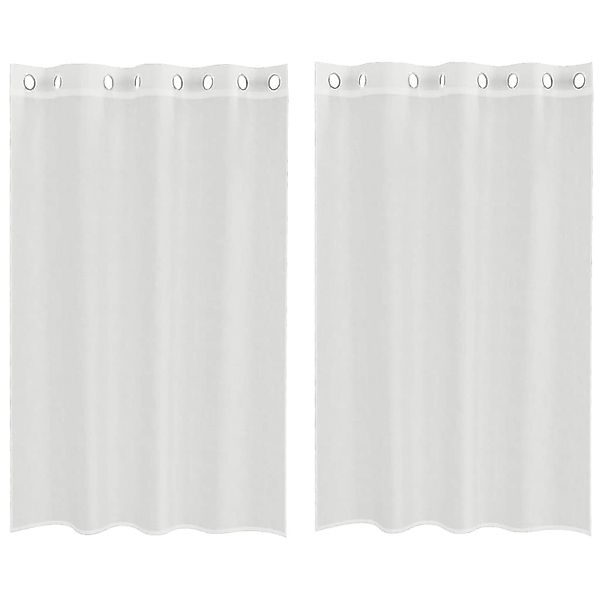 vidaXL Voile Vorhänge mit Ösen 2 Stk Weiß 4102150 günstig online kaufen