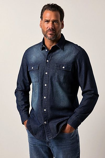 JP1880 Businesshemd JP1880 Jeanshemd Langarm Kentkragen Vintage Look günstig online kaufen