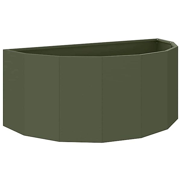 vidaXL Pflanzkübel Olive Grün 90 x 45 x 35 cm Stahl 883692 günstig online kaufen