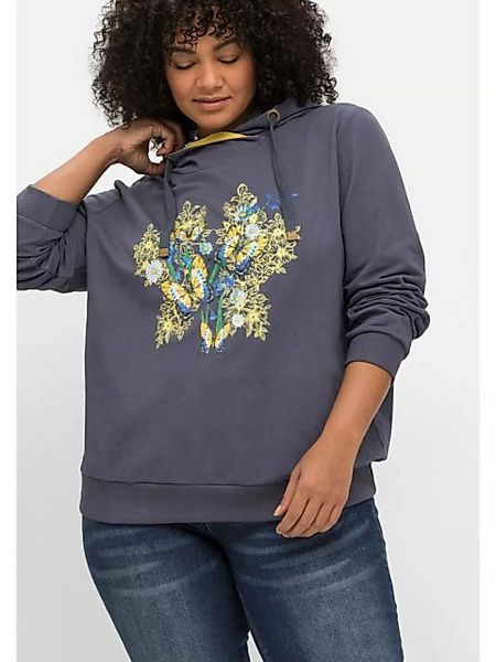 sheego by Joe Browns Kapuzensweatshirt Große Größen mit floralem Frontdruck günstig online kaufen