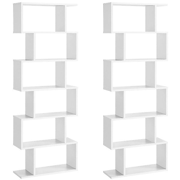 VASAGLE Bücherregal, 2-tlg., Standregal, Büroregal, 6 günstig online kaufen