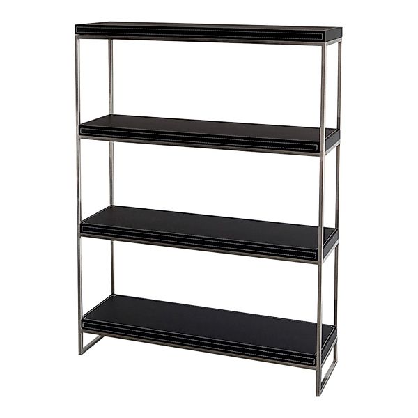 Jet-Line Aktenschrank/Regal Forli in Schwarz  Bezogen mit Kunstleder 114x10 günstig online kaufen
