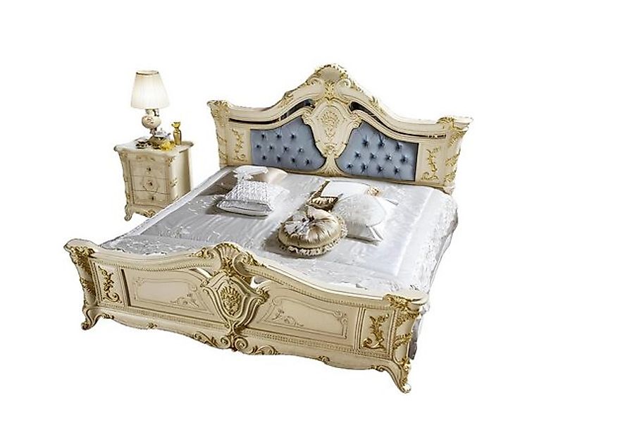JVmoebel Bett Möbel Betten Möbel Italien Möbel Doppelbett Naturholz Schlafz günstig online kaufen
