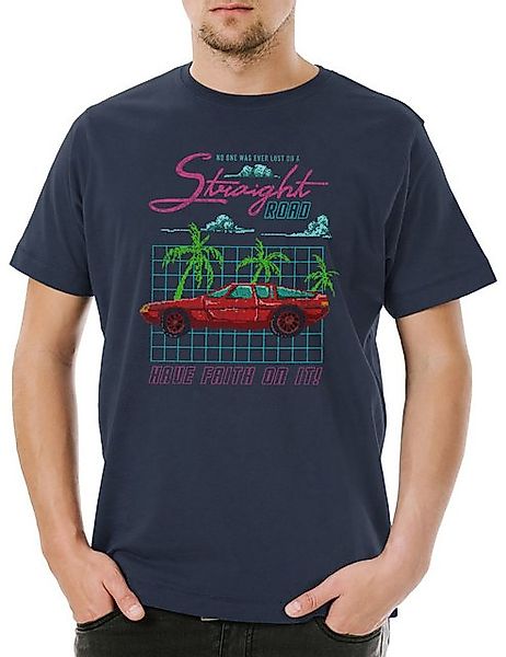 Urban Backwoods Print-Shirt Urban Backwoods Pixel Car Straight Road Herren günstig online kaufen