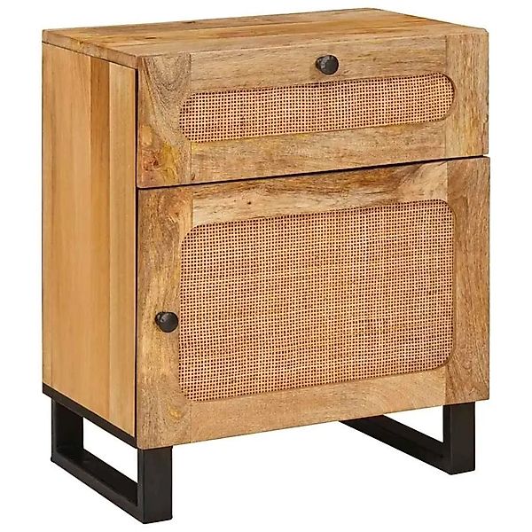 vidaXL Nachttisch Natur 50 x 33 x 60 cm Massivholz Mango 4018052 günstig online kaufen