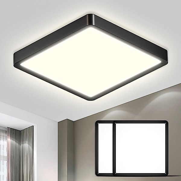 LQWELL Deckenleuchte LED Deckenlampe,Badlampe Quadrat Flach günstig online kaufen