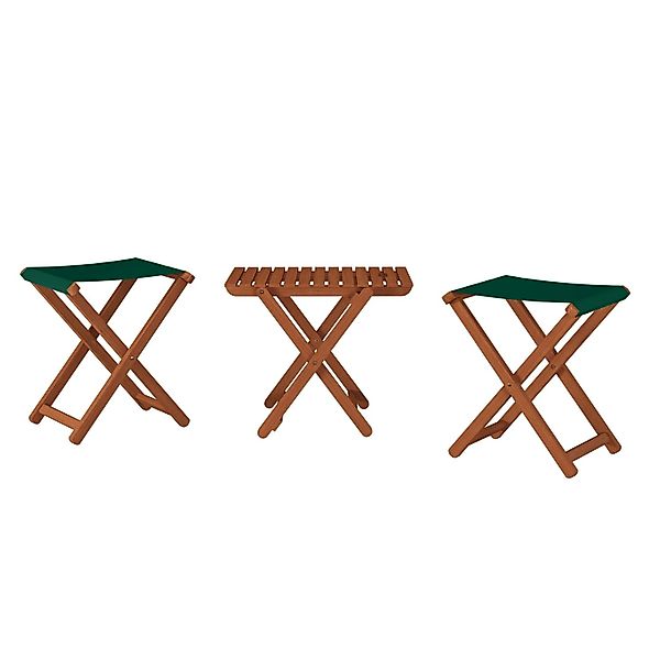 Erst-Holz Gartenhocker Klappbar X-Stuhl Dunkel mit Grün 10-210 Doppelpack m günstig online kaufen