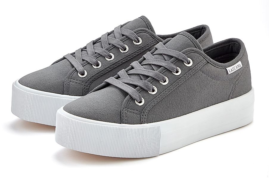 LASCANA Sneaker Schnürhalbschuh, Freizeitschuh aus Textil günstig online kaufen