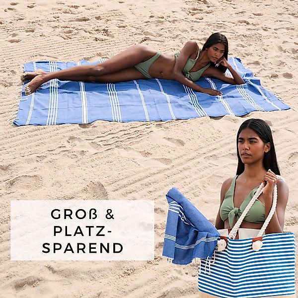 furora HOLIDAY Saunatuch Strandtuch Hamamtuch: groß günstig online kaufen