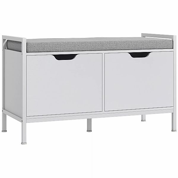 HOMCOM Schuhschrank, Eingangsmöbel mit 2 Schränken, Aufbewahrungsbank mit g günstig online kaufen