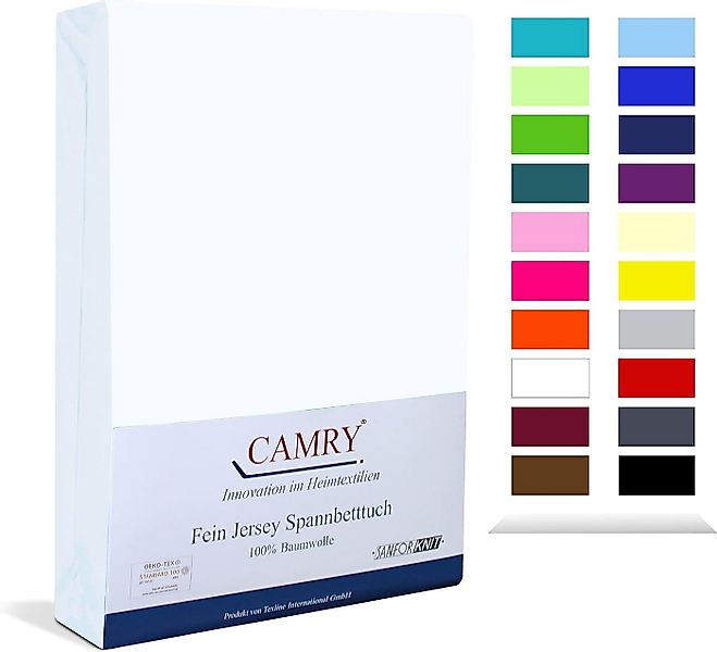 Camry Spannbettlaken CLASSIC, Jersey Baumwolle, Gummizug: rundum, viele Far günstig online kaufen