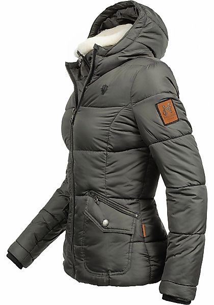 Navahoo Winterjacke "Megan" mit Kapuze stylische Damen Steppjacke mit Teddy günstig online kaufen