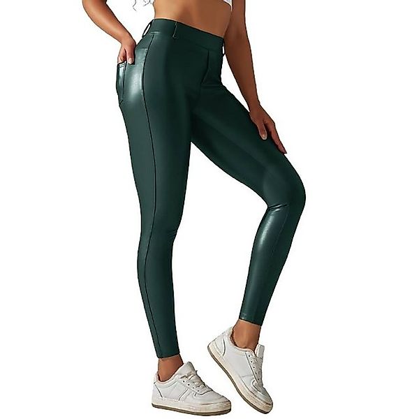 Blusmart Leggings Frauen Skinny Lederhose (Hohe Taille elastische, 1-tlg., günstig online kaufen