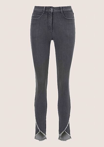 MADELEINE Regular-fit-Jeans "Jeans Verkürzte 5-Pocket-Hose mit Fransen" günstig online kaufen