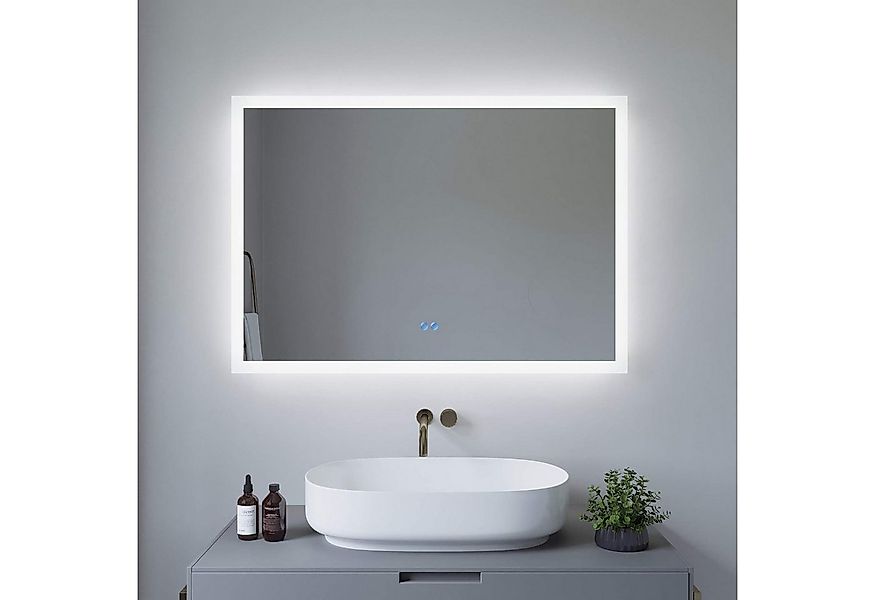 AQUABATOS LED-Lichtspiegel LED Badspiegel mit Beleuchtung 100x70cm Lichtspi günstig online kaufen