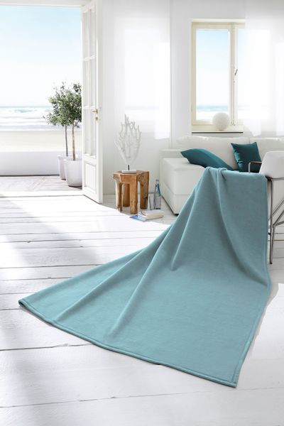 Biederlack Wohndecke "Cotton Home" im Uni Design, Kuscheldecke günstig online kaufen