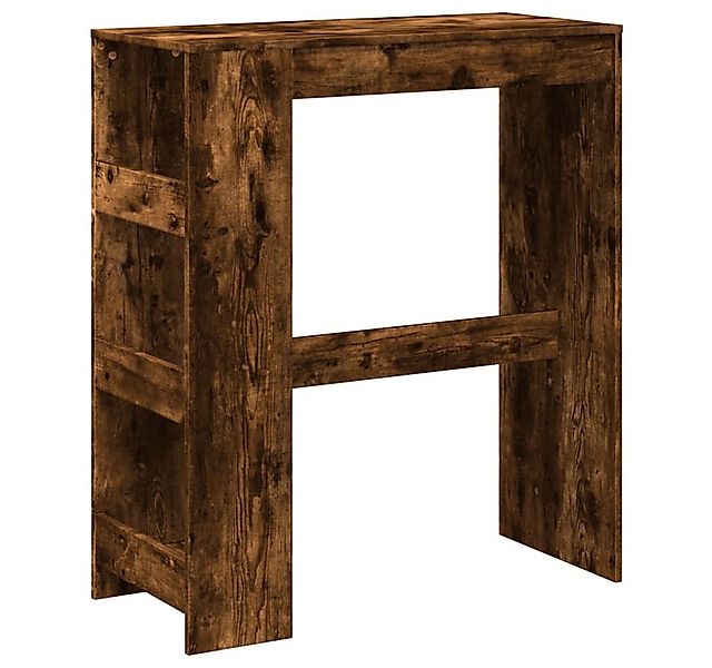 vidaXL Esstisch Bartisch mit Regal Räuchereiche 90x40x103,5 cm Holzwerkstof günstig online kaufen