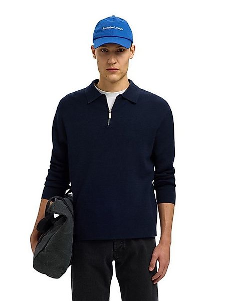 SELECTED HOMME Strickpullover SLHTELLER FN RELAXED HALF ZIP POLO aus Viskos günstig online kaufen