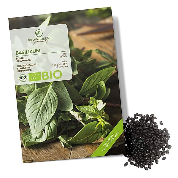 Growgreens Kräutersamen BIO Thai Basilikum Samen günstig online kaufen