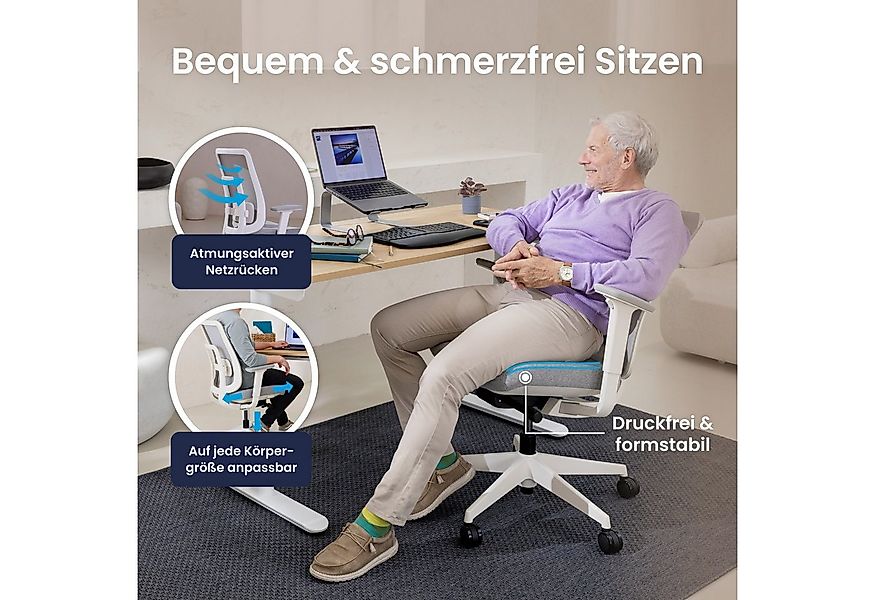 Ergotopia Bürostuhl PureBack ergonomischer Schreibtischstuhl günstig online kaufen