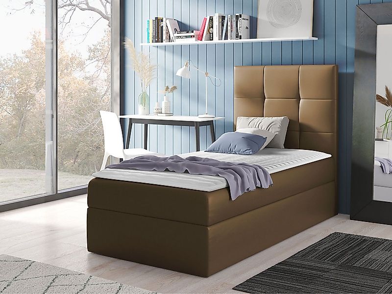 MIRJAN24 Boxspringbett Mini 2 (mit Hauptmatratze, Topper, Kopfteil), 80, 90 günstig online kaufen