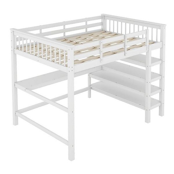 Gotagee Hochbett Einzelbett Jugendbett mit Ablagefächern und Unterbettschre günstig online kaufen