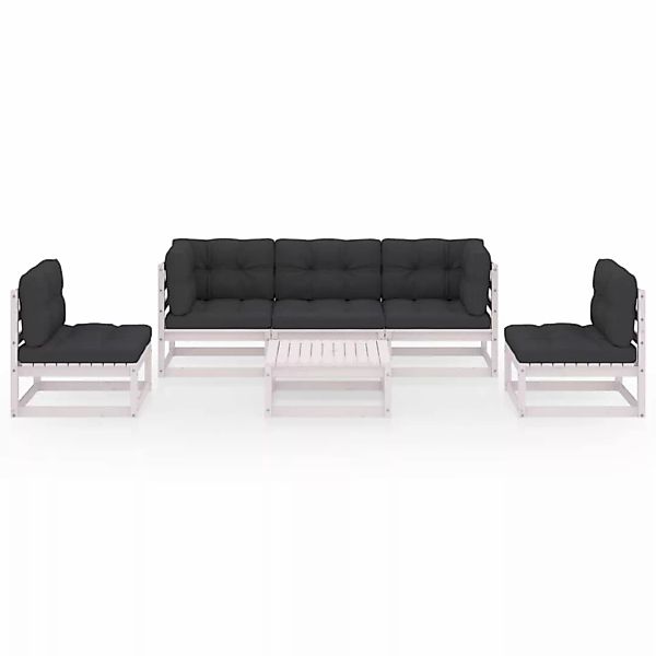 6-tlg. Garten-lounge-set Mit Kissen Kiefer Massivholz günstig online kaufen