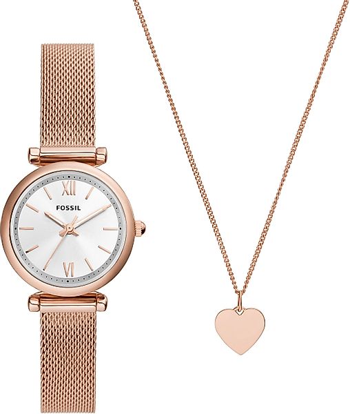 Fossil Quarzuhr CARLIE MINI ES5314SET, (Set, günstig online kaufen