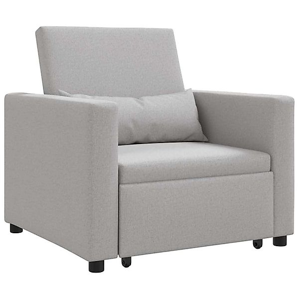 vidaXL Sessel Einzel-Schlafsofa mit Rädern Wolkengrau günstig online kaufen