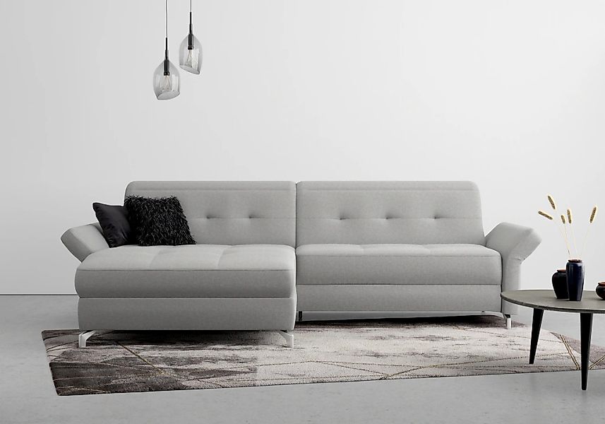 Home affaire Ecksofa "Maredo L-Form" Federkern, wahlweise auch mit Kopfteil günstig online kaufen