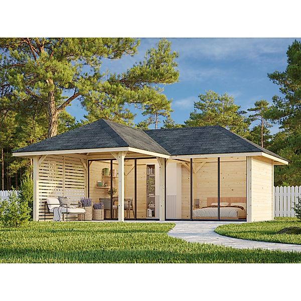 Palmako Pavillon Bianca Set 213 Slide 588 x 588 cm Lackiert Weiß FSC® günstig online kaufen