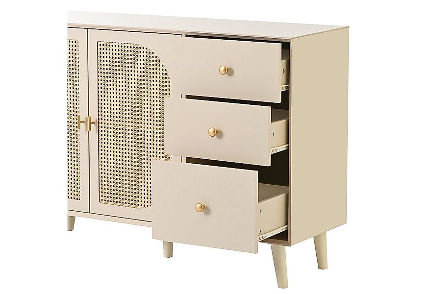 Sweiko Sideboard (Schrank mit Rattantüren und 3 Schubladen), großer Staurau günstig online kaufen