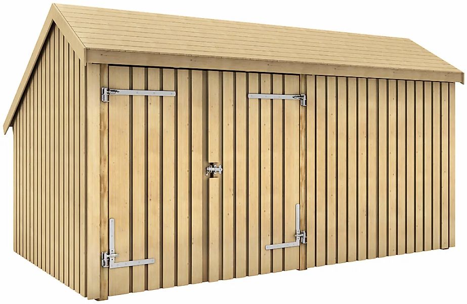 PLUS Gartenhaus "Multi" Gartenhaus 10,5 m², mit Doppeltür, Dachpappe/Alulei günstig online kaufen