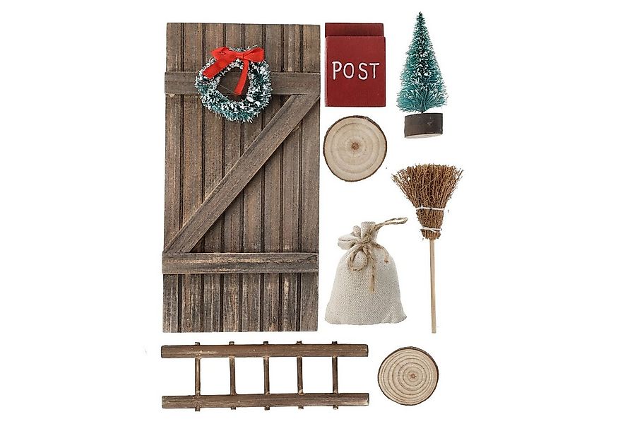 Annastore Dekofigur Wichteltür 8-TLG. Weihnachten Set Miniatur Wichtel Set günstig online kaufen