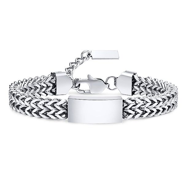 KARMA Edelstahlarmband Armband Edelstahl Silber Herren günstig online kaufen