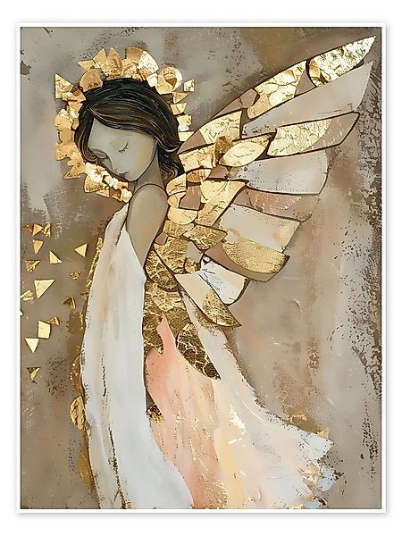 Posterlounge Wandbild Goldener Engel III, LSR günstig online kaufen