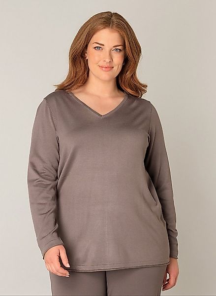 Base Level Curvy V-Ausschnitt-Pullover mit V-Ausschnitt günstig online kaufen