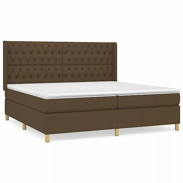 vidaXL Boxspringbett mit Matratze Dunkelbraun 200x200 cm Stoff1396463 günstig online kaufen