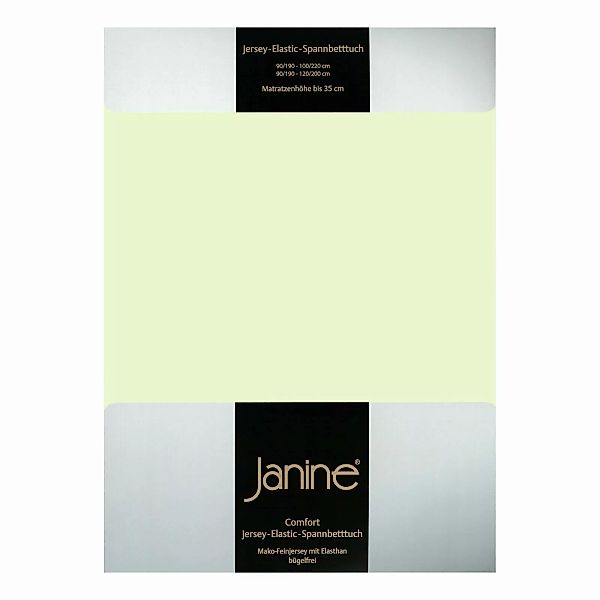 Janine Spannbetttuch Elastic-Jersey 5002 limone Größe:  200x200 cm günstig online kaufen