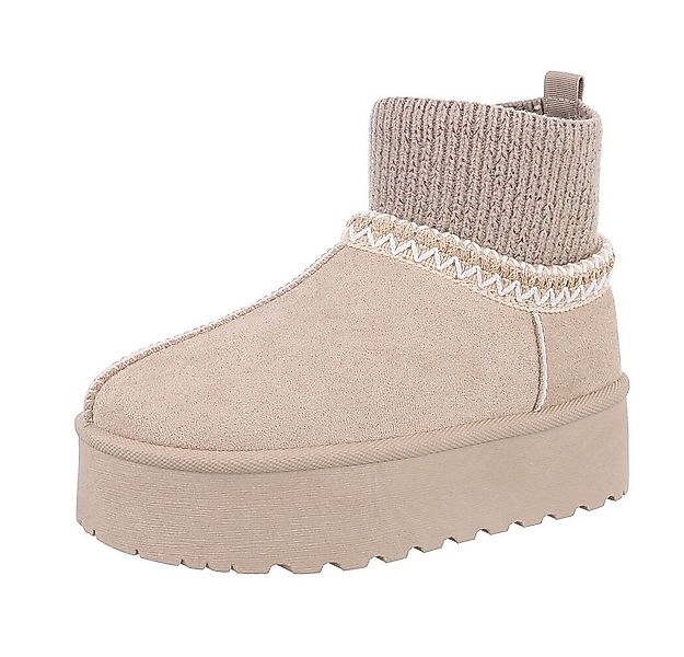 Ital-Design Damen Snowboots Freizeit Snowboots (87475174) Flach Stiefelette günstig online kaufen