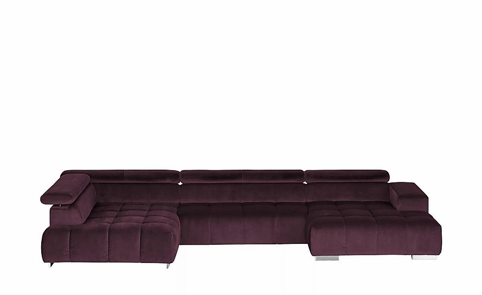uno Wohnlandschaft aus Samt Origo ¦ lila/violett ¦ Maße (cm): B: 409 H: 70 günstig online kaufen