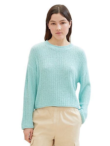 TOM TAILOR Denim Strickpullover in kurzer günstig online kaufen