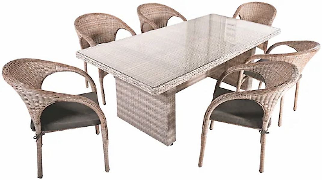 Garden Pleasure Garten-Essgruppe »DIJON/BASTIA« 13 Stk. tlg. mit platzspare günstig online kaufen